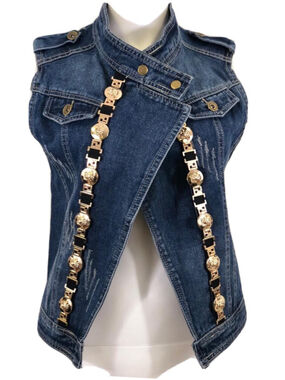 vest jean’s women S/M with gold details